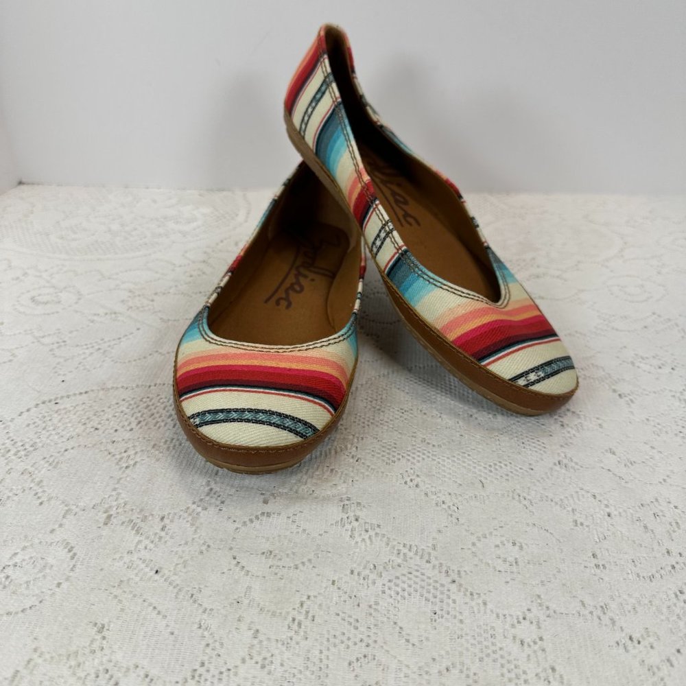 Zodiac USA Bailey Womens Multicolor Fabric Southwestern Flats shoes Size 8.5M